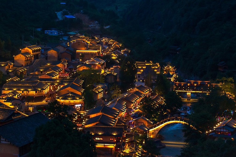 Wangxian Valley night view