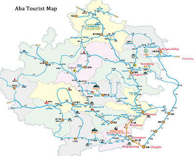 Ngawa Aba Tourist Attractions Map