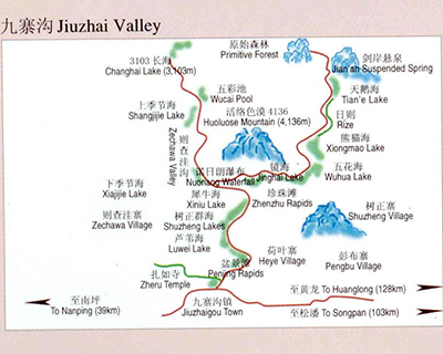 Jiuzhaigou Guide Map