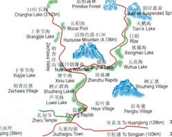 Jiuzhaigou Travel Map