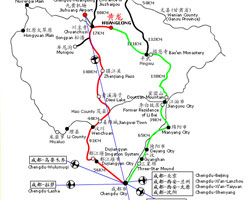 Jiuzhaigou Transportation Map