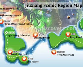 Jiuxiang Cave Map