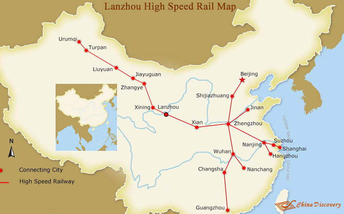 Lanzhou Maps Lanzhou China Map Lanzhou Tourist Map 2024 2025   Lanzhou High Speed Trains 250 