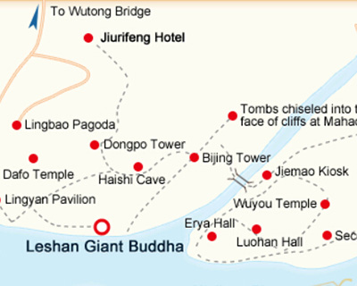 Leshan Giant Buddha Map
