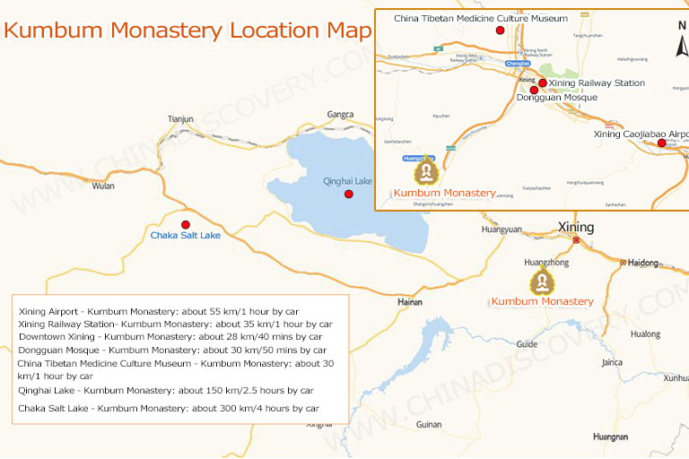 Kumbum Monastery Map