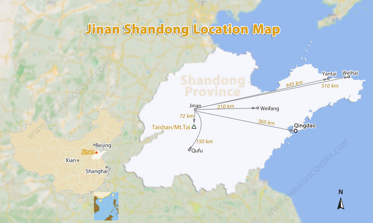 Jinan Location Map 