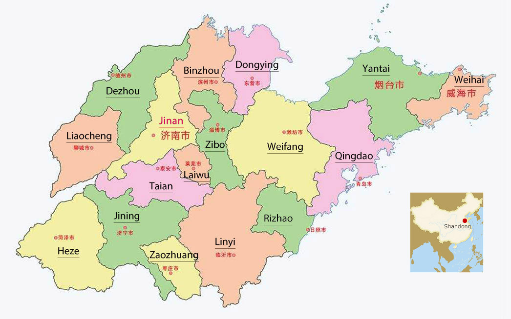 map of shandong province in english        <h3 class=