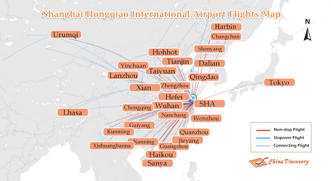 Shanghai Hongqiao International Airport (SHA/ZSSS), Arrivals, Departures &  Routes