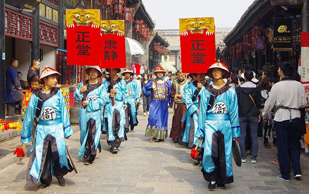 Cultural performance in Pingyao Ancient City