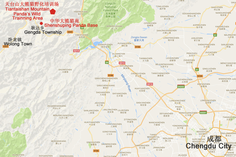 Wolong Panda Trekking Research - Tiantaishan Map