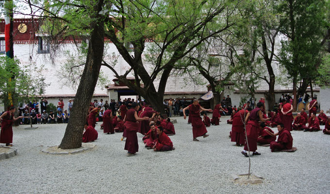 Buddhism Debating in Sera Monastery
