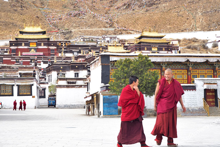 The Buddhism monks in Tibet