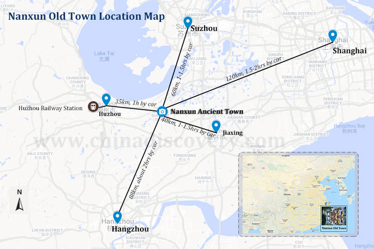 Nanxun Travel - Nanxun Old Town Location Map