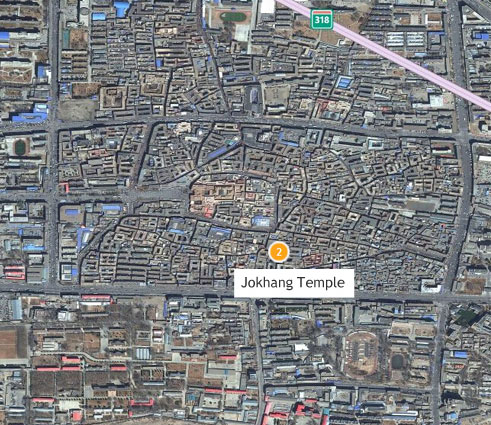 Jokhang Temple Location Map