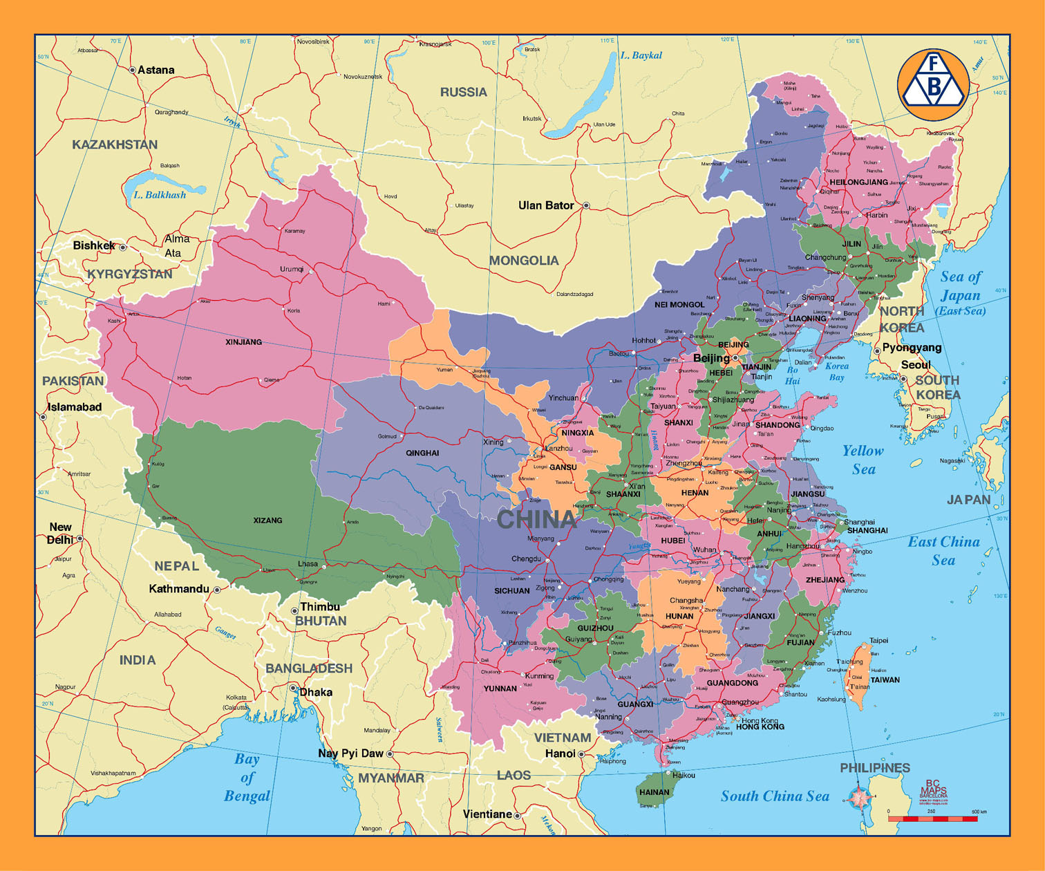 China Map Provinces And Cities 2020 China City Maps, Maps of Major Cities in China