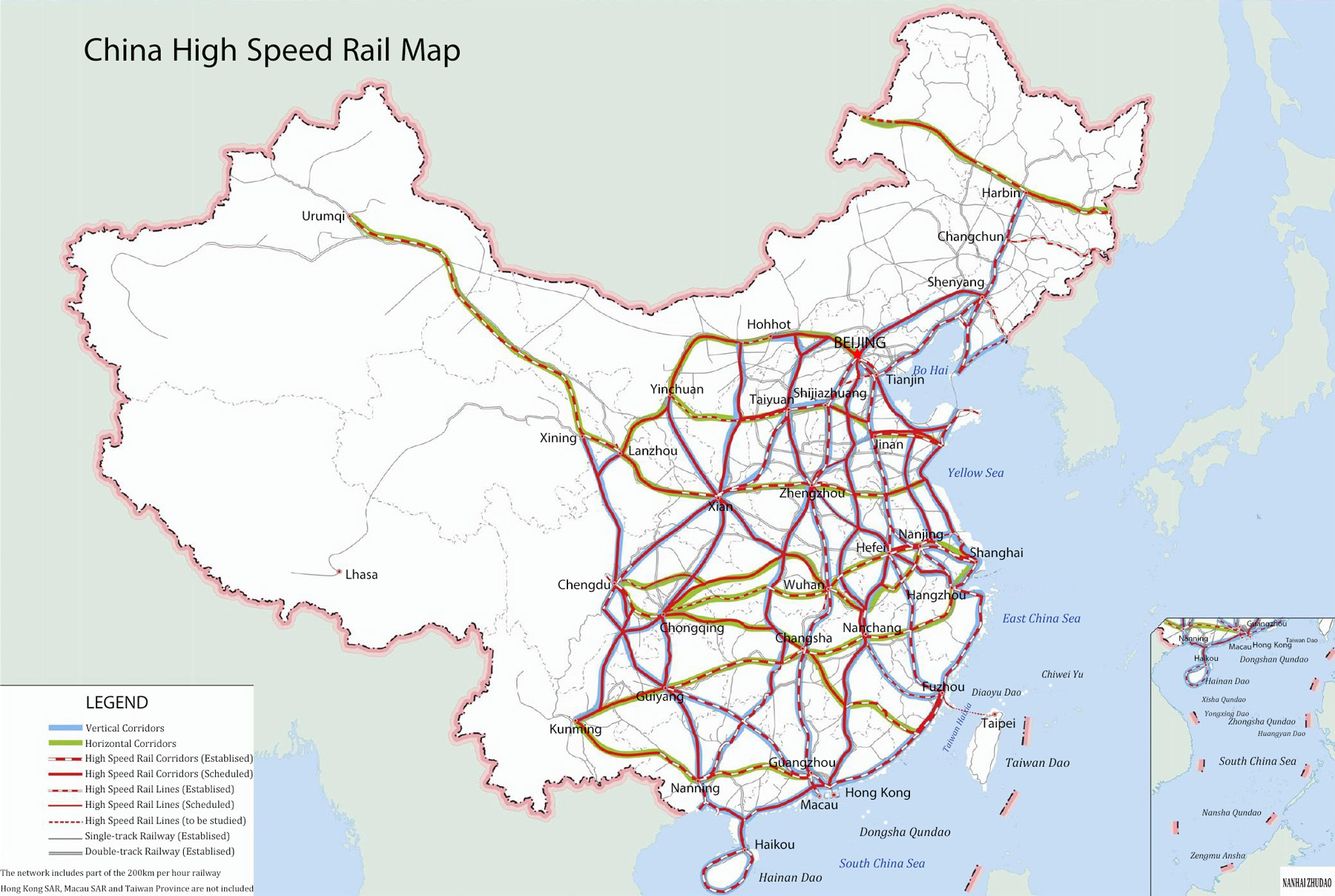 China High Speed Railway Map 