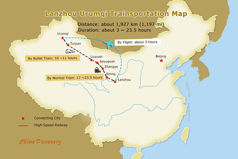 Get to Urumqi & around Urumqi by Flight, Train, Bus, Car {{year}]