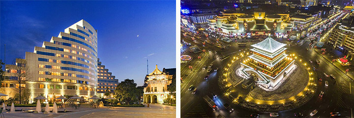 Sofitel Xian on Renmin Square and Bell Tower at Night, Tour Customized by Tracy