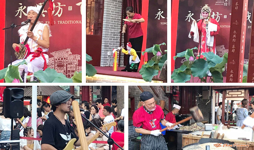 Candy Making, Folk Music, Opera, Puppet Show, and Local Band at Yongxingfang in Xian, Photo Shared by Sandee, Tour Customized by Tracy