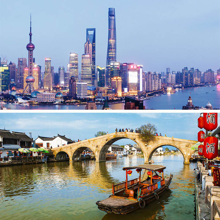 Beautiful Shanghai Night Scene and Relaxing Zhujiajiao Water Town, Tour Customized by Wendy