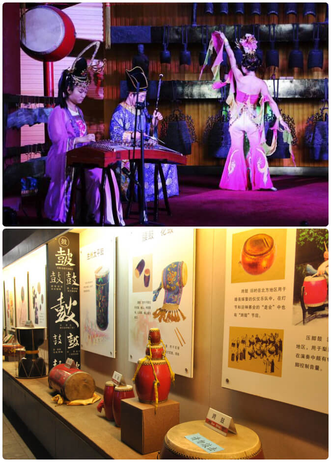 Performance and Exhibits at Drum Tower Xian