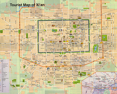 2018 Maps of Xian: Printable, Downloadable and Detailed