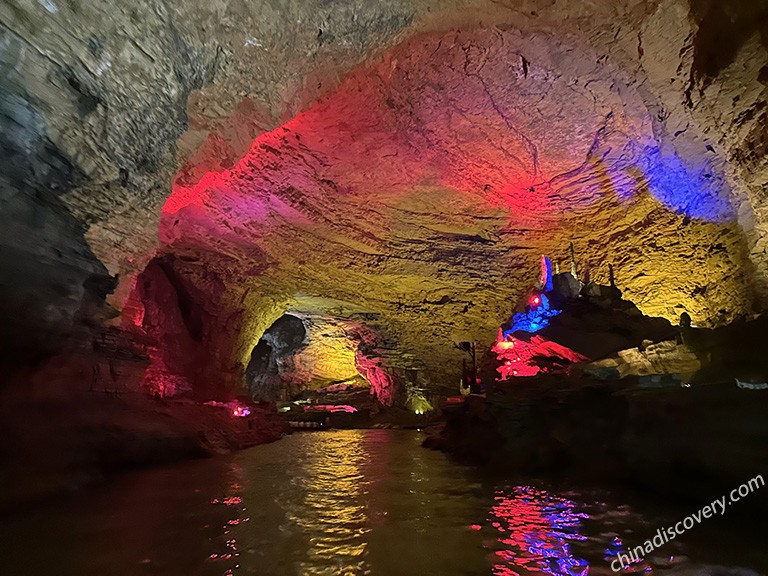 Echoing Water River in Yellow Dragon Cave