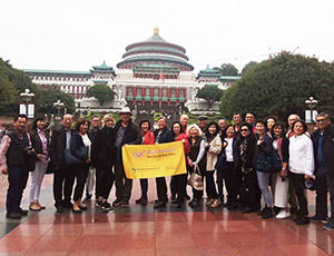 Oh Chong Peng's Group from Malaysia visited the Great Hall of People in Chongqing, tour customized by China Discovery Consultant Jack