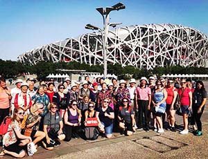 Kristin's Group from Australia visited the Bird's Nest - Beijing Olympic Stadium, tour customized by China Discovery Consultant Jack