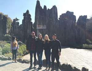 Tae&friends from Australia in Stone Forest, tour customized by Rita