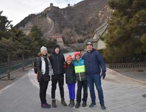 Our guest Amy and her family from Canada visited the Great Wall, tour made by Wing