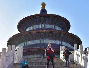 Our guest Amy and her family from Canada visited the Temple of Heaven, tour made by Wing