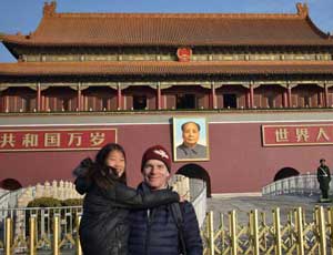 Our guest Amy and her family from Canada visited the Tiananmen Square, tour made by Wing