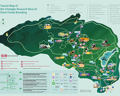 Map of Chengdu Research Base of Giant Panda Breeding